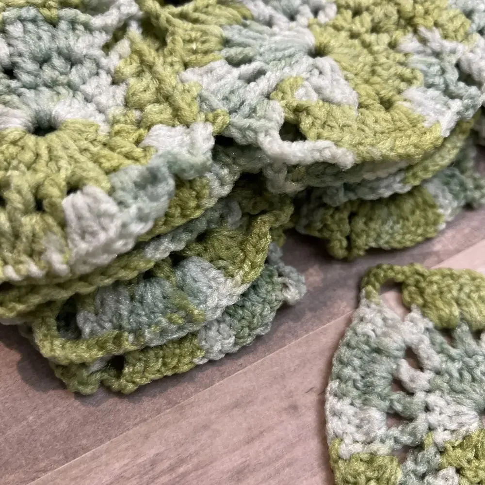 Lot 6 Green Crochet Placemats‎ Rectangle 16.5